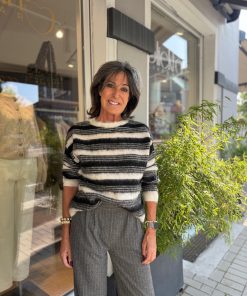 Pullover | Grace | gestreift | schwarz | 106/1126