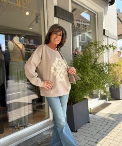 Sweatshirt | Grace | Stickornamente | stone | 435/2111