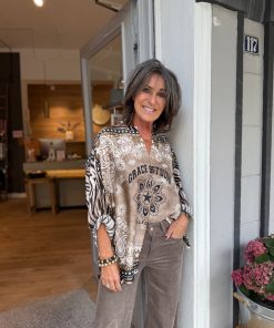 Bluse | Grace | tiger pattern | natural | 435/3114
