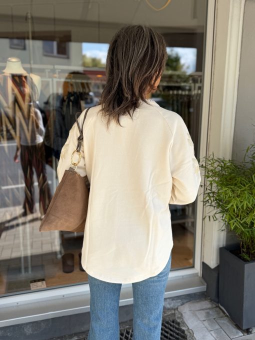 Sweatshirt | Grace | Stick am Ausschnitt | cream | 435/2110 – Bild 2