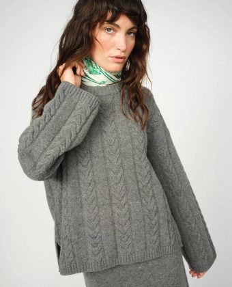 Pullover | Mos Mosh | MMRelena Rib Polo Knit |  Maritime Blue | 173080