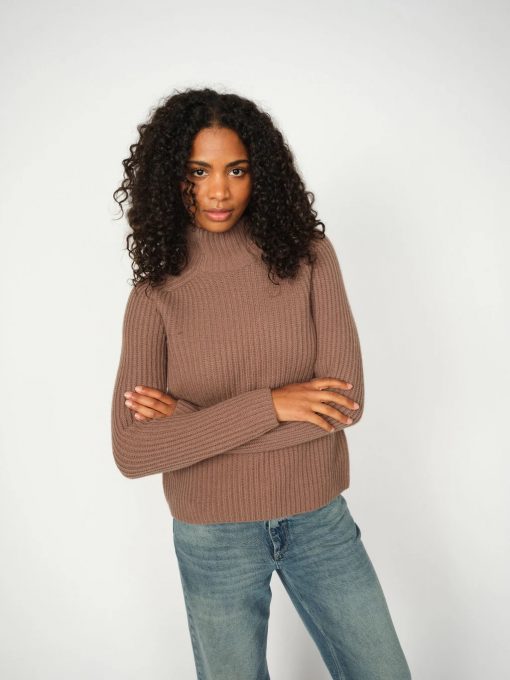 Pullover | Mos Mosh | MMThyra Highneck Knit | Falcon| 165750
