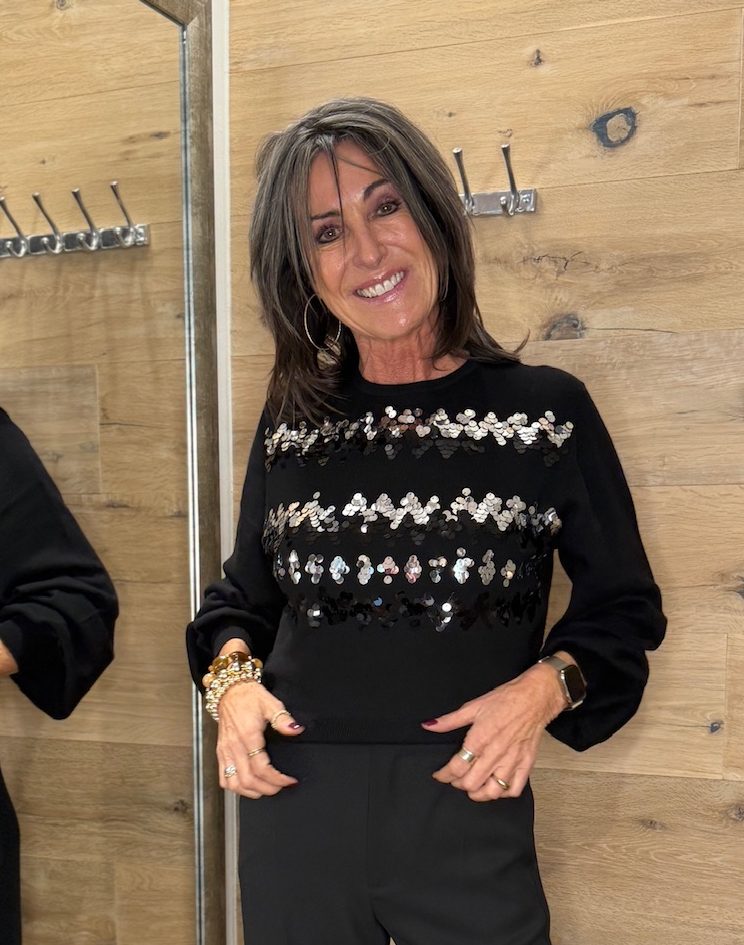 Pullover | Grace | Pailletten Pulli | schwarz | 436/1111