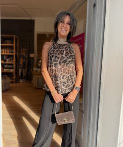 Top | Grace | Neckholder Pailletten Leo | gold | 436/3104