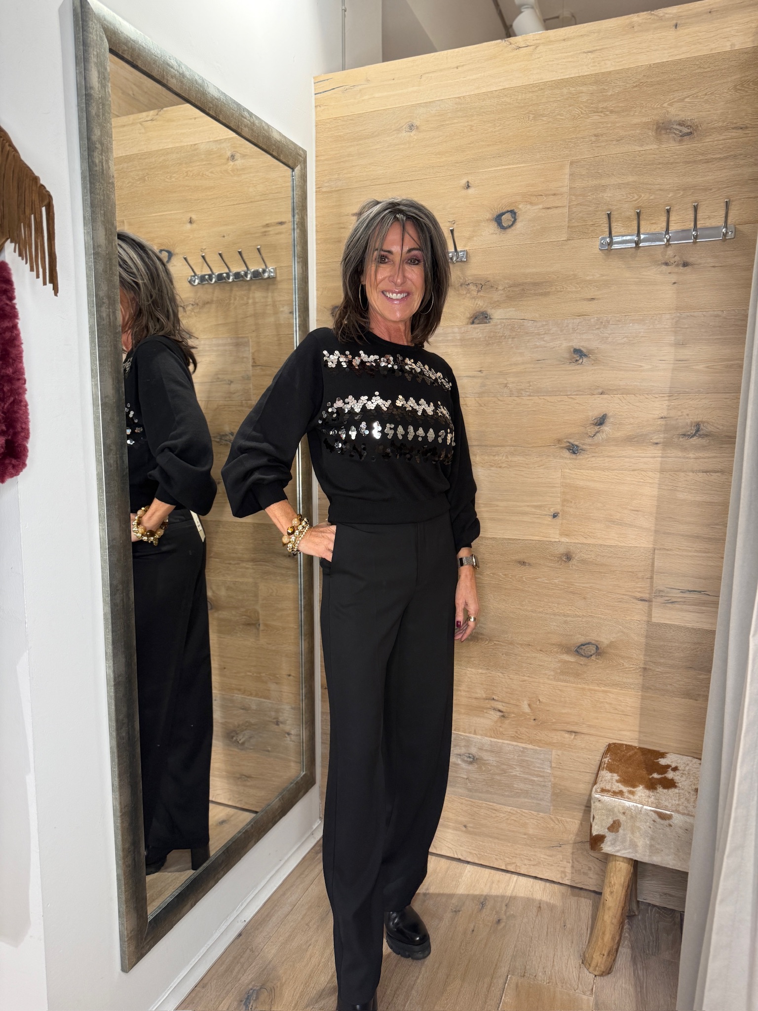 Pullover | Grace | Pailletten Pulli | schwarz | 436/1111 – Bild 3