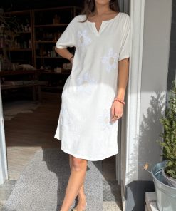 Kleid | Grace | Nickisweatkleid Blumen | offwhit | 437/2204