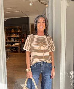 T-Shirt | Grace | Frotteeshirt Ringel | tabac | 437/2220