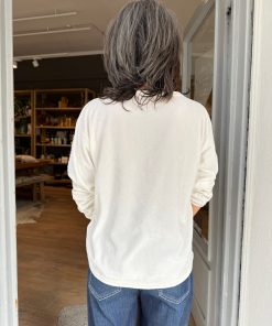 Sweatshirt | Grace | Nickisweat Paillettenblumen | offwhite | 437/2200